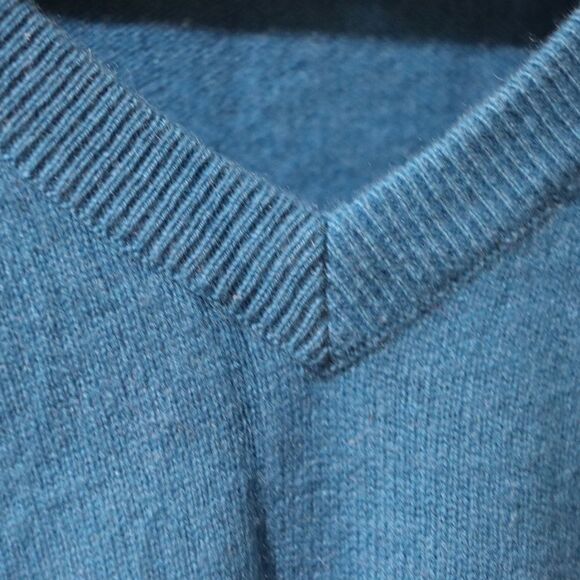 Shephe Vintage Blue 100% Cashmere Pullover Sweater small - Picture 5 of 11